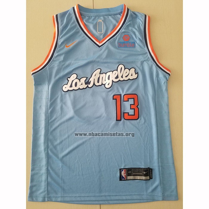 Camiseta Los Angeles Clippers Paul George NO 13 2019-20 Azul